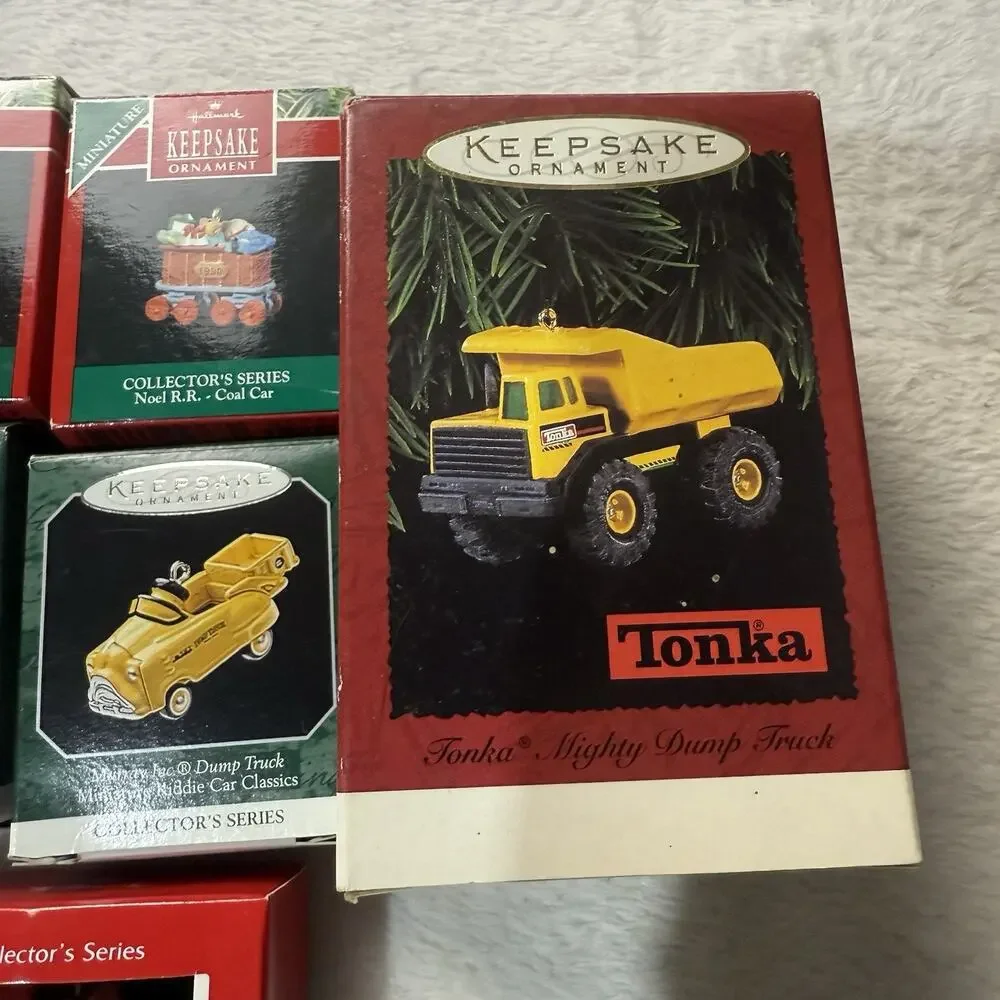 Hallmark Ornaments Cars Trucks Trains Lot Collectors Keepsake Series Vintage